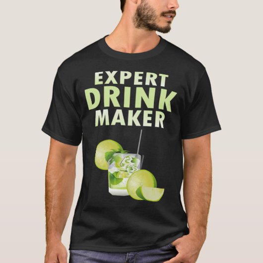 Deskundige Drink Maker Nightclub Bartender Resort T-shirt (Voorkant)