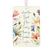 Désodorisant Pour Voiture 2 Corinthiens 3:17 Liberté Bible Verse (Dos)