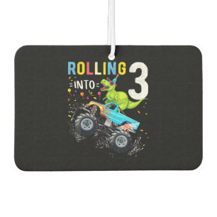 Désodorisant Pour Voiture 3 ans Anniversaire Dinosaur Monster Famille de cam