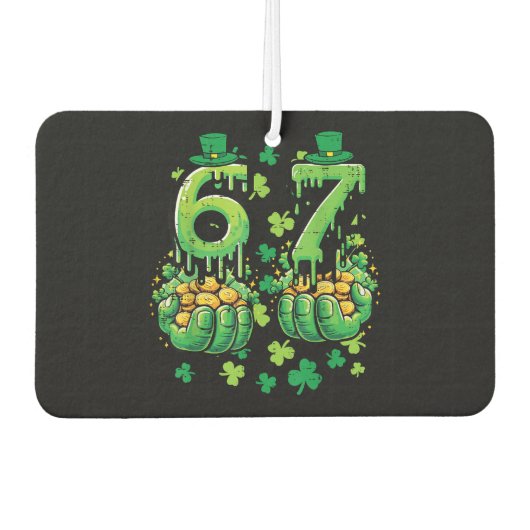 Désodorisant Pour Voiture 6 7 Jour de la Saint-Patrick (Devant)