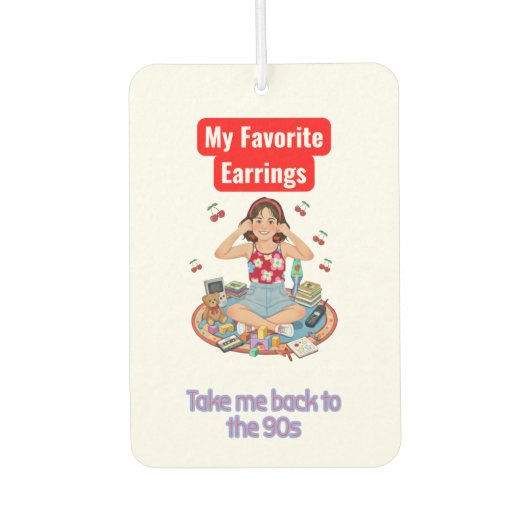 Désodorisant Pour Voiture 90s Nostalgia girl  (Devant)