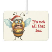 Désodorisant Pour Voiture Abeille de Noël (Devant)