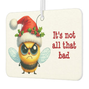 Désodorisant Pour Voiture Abeille de Noël en colère