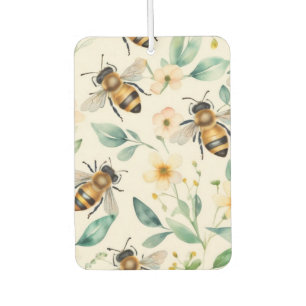 Désodorisant Pour Voiture Abeilles et fleurs - Crème Floral Miel Motif