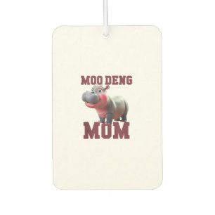 Désodorisant Pour Voiture Adorable MOO DENG MOM Baby Hippo Mama Dabbing Prin