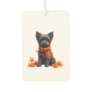 Désodorisant Pour Voiture Affenpinscher avec un cœur fait de feuilles d'auto