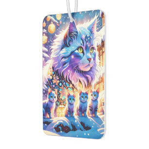 Désodorisant Pour Voiture Affichage des chats de Noël