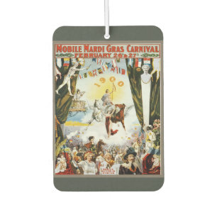 Désodorisant Pour Voiture Affiche d'art vintage de 1900 du carnaval de Mardi