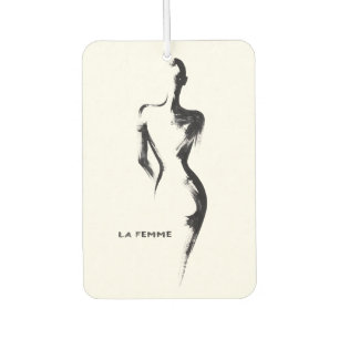 Désodorisant Pour Voiture Affiche de peinture simple gouache La Femme 01