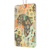 Désodorisant Pour Voiture Africa Map Decorative Tribal Elements Pattern (Gauche)