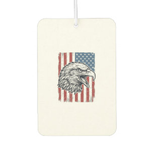 Désodorisant Pour Voiture Aigle Patriotique Drapeau Américain Gravure Vintag