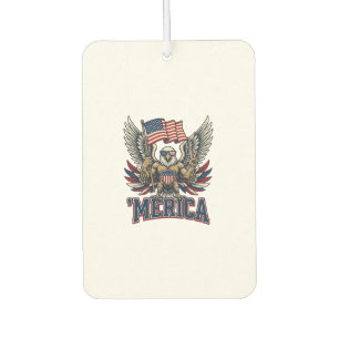 Désodorisant Pour Voiture Aigle Patriotique Merica Vintage Vector Design de