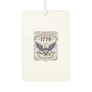 Désodorisant Pour Voiture Aigle Vintage Amérique 1776 Patriotique