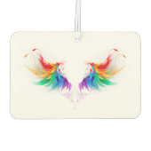 Désodorisant Pour Voiture Ailes fluffy arc-en-ciel (Dos)