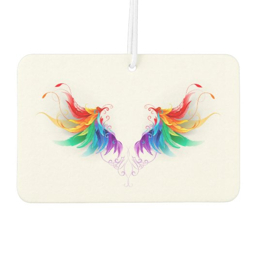 Désodorisant Pour Voiture Ailes fluffy arc-en-ciel (Dos)