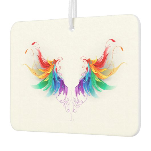 Désodorisant Pour Voiture Ailes fluffy arc-en-ciel (Gauche)