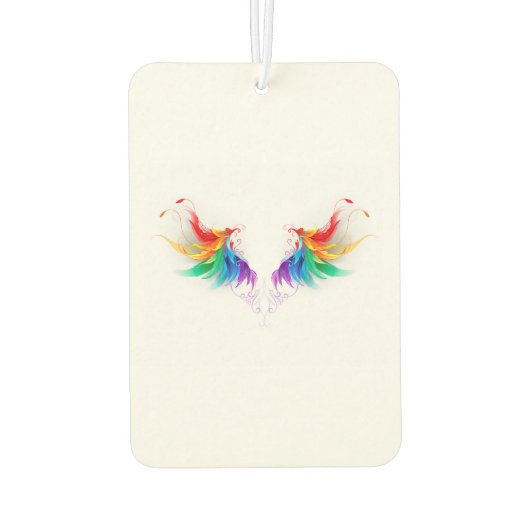 Désodorisant Pour Voiture Ailes fluffy arc-en-ciel (Dos)