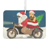 Désodorisant Pour Voiture Airedale Terrier Chien Noël Père Noël (Dos)