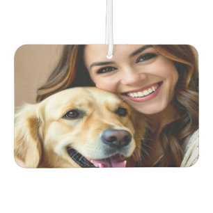 Désodorisant Pour Voiture Ajouter une photo de Golden Retriever Personnalise