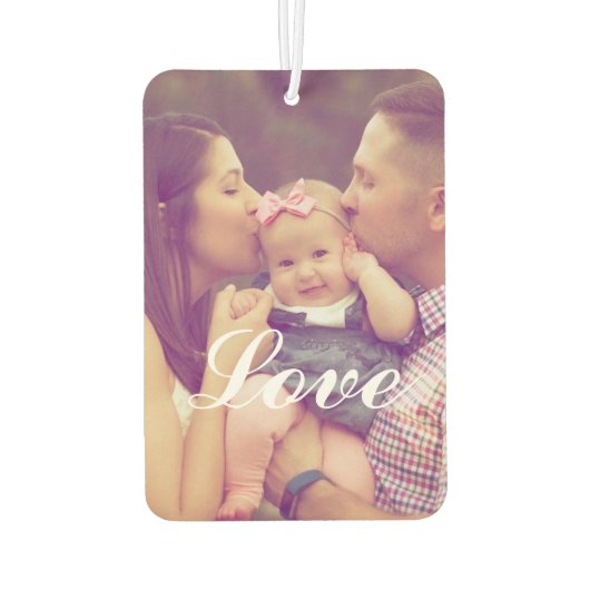 Désodorisant Pour Voiture Ajoutez votre propre photo Love Air Freshener (Dos)