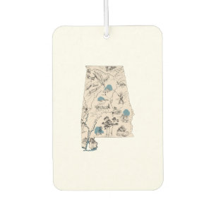 Désodorisant Pour Voiture Alabama Carte photo Vintage Air Freshener