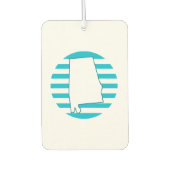 Désodorisant Pour Voiture Alabama State Outline Blue Retro Circle (Devant)