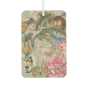 Désodorisant Pour Voiture Alice Chat du Cheshire Jardin de l'Arbre Wonderlan