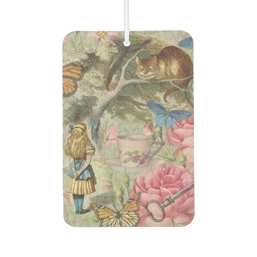 Désodorisant Pour Voiture Alice Cheshire Chat Wonderland Tree Garden (Devant)