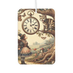 Désodorisant Pour Voiture Alice et Chat du Cheshire : Fantaisie merveilleuse