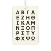 Désodorisant Pour Voiture Alphabet grec (Dos)
