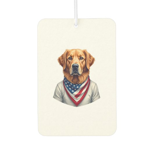 Désodorisant Pour Voiture American Canine Golden Retriever Vintage Tee (Devant)