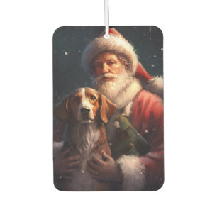 Désodorisant Pour Voiture American English Foxhound Santa Claus Noël
