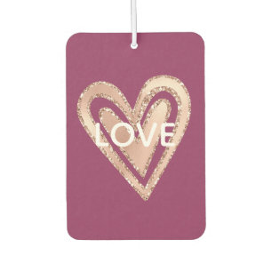 Désodorisant Pour Voiture Amour Magenta Blush Coeur rose