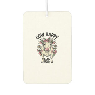 Désodorisant Pour Voiture Amoureux de vaches mignonnes Art animalier de ferm