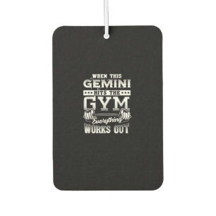 Désodorisant Pour Voiture Amusant Gemini Gym Design