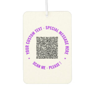 Désodorisant Pour Voiture Analyse du code QR et Freshener de l'air de texte 