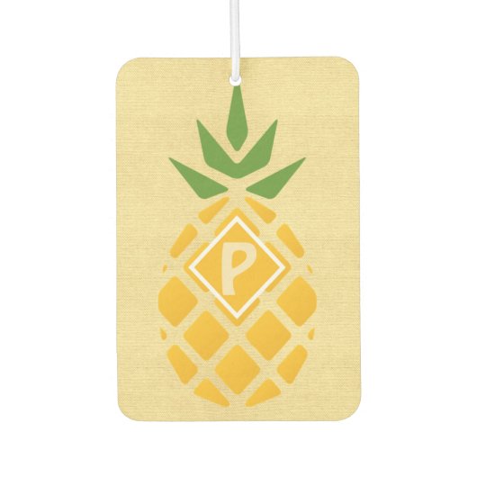 Désodorisant Pour Voiture Ananas personnalisé (Devant)