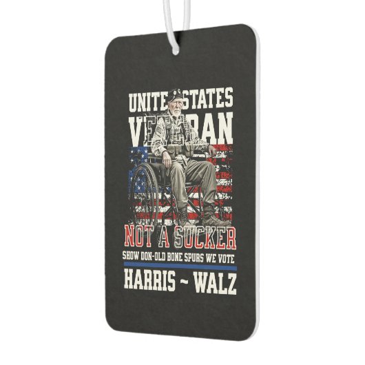 Désodorisant Pour Voiture Anciens Combattants Blessés Pour Harris Walz 2024 (Gauche)