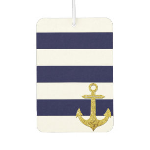 Désodorisant Pour Voiture Ancrage or rayures nautiques