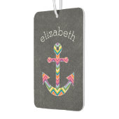 Désodorisant Pour Voiture Ancre nautique avec Bright Chevron Motif (Gauche)