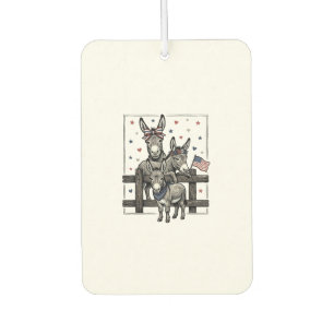 Désodorisant Pour Voiture Ânes patriotiques conception de chemise vintage 4 