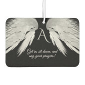 Désodorisant Pour Voiture ANGEL WINGS Black Monogram Funny (Dos)