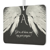 Désodorisant Pour Voiture ANGEL WINGS Black Monogram Funny (Gauche)