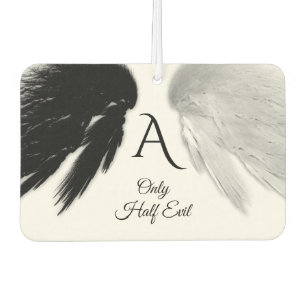 Désodorisant Pour Voiture ANGEL WINGS Monogramme 'Seulement demi-mal' drôle