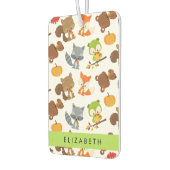 Désodorisant Pour Voiture Animaux de forêt, Animaux de forêt, Votre nom (Gauche)