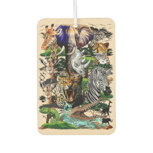 Désodorisant Pour Voiture Animaux sauvages de la Savane africaine