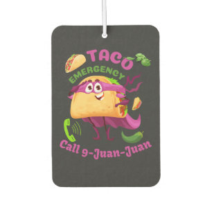Désodorisant Pour Voiture Appel d'urgence Taco 9 Juan Juan Mexicain