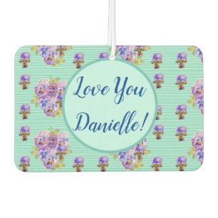 Désodorisant Pour Voiture Aqua Purple Pansy Flower Car Air Freshener
