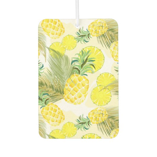Désodorisant Pour Voiture Aquarelle d'ananas Motif été frais (Devant)