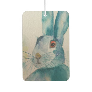 Désodorisant Pour Voiture Aquarelle de lièvre bleu